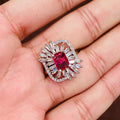 Elegant Red Zirconia Ring for Women - ADR18