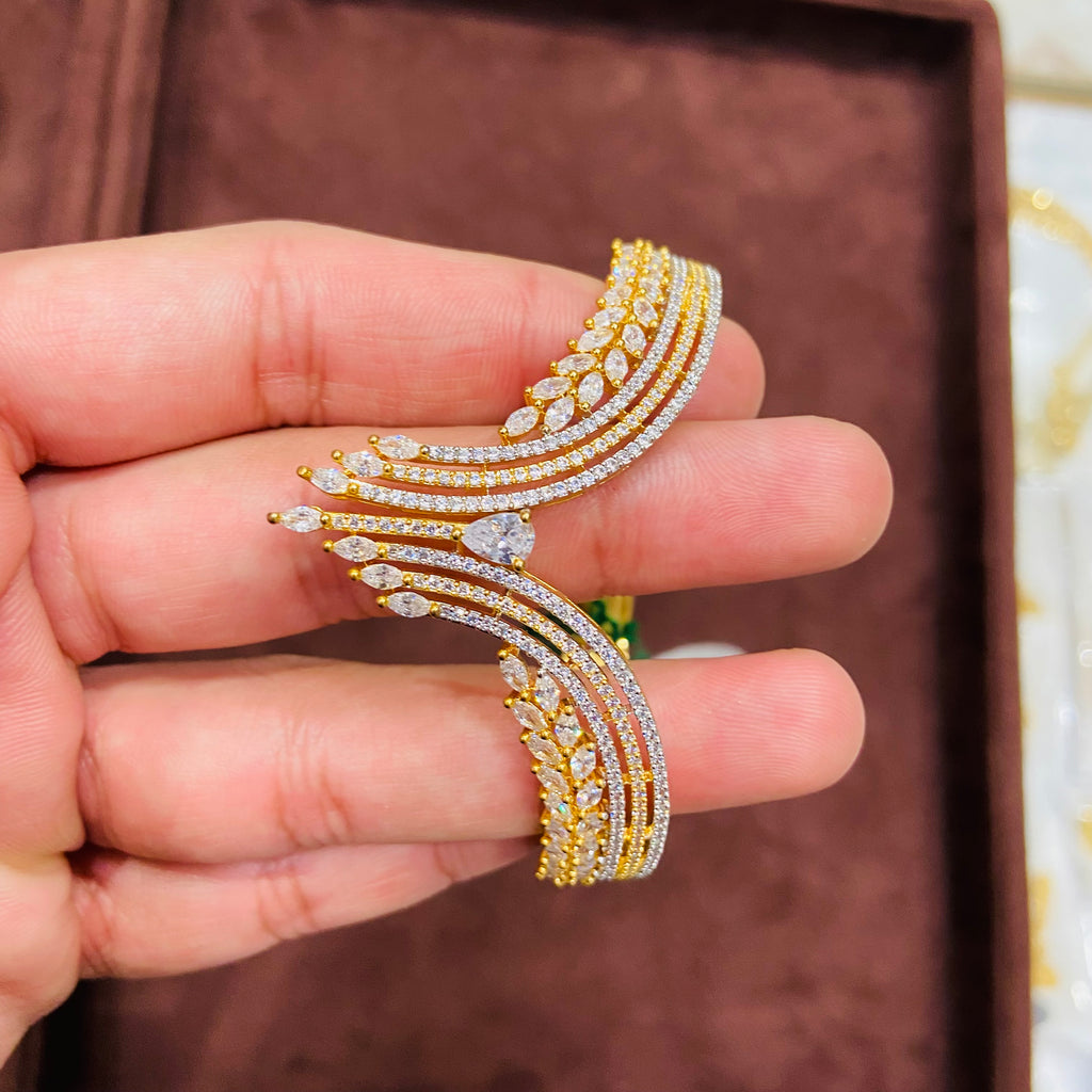 Wing Design CZ Diamond Bracelet for Women - BR05