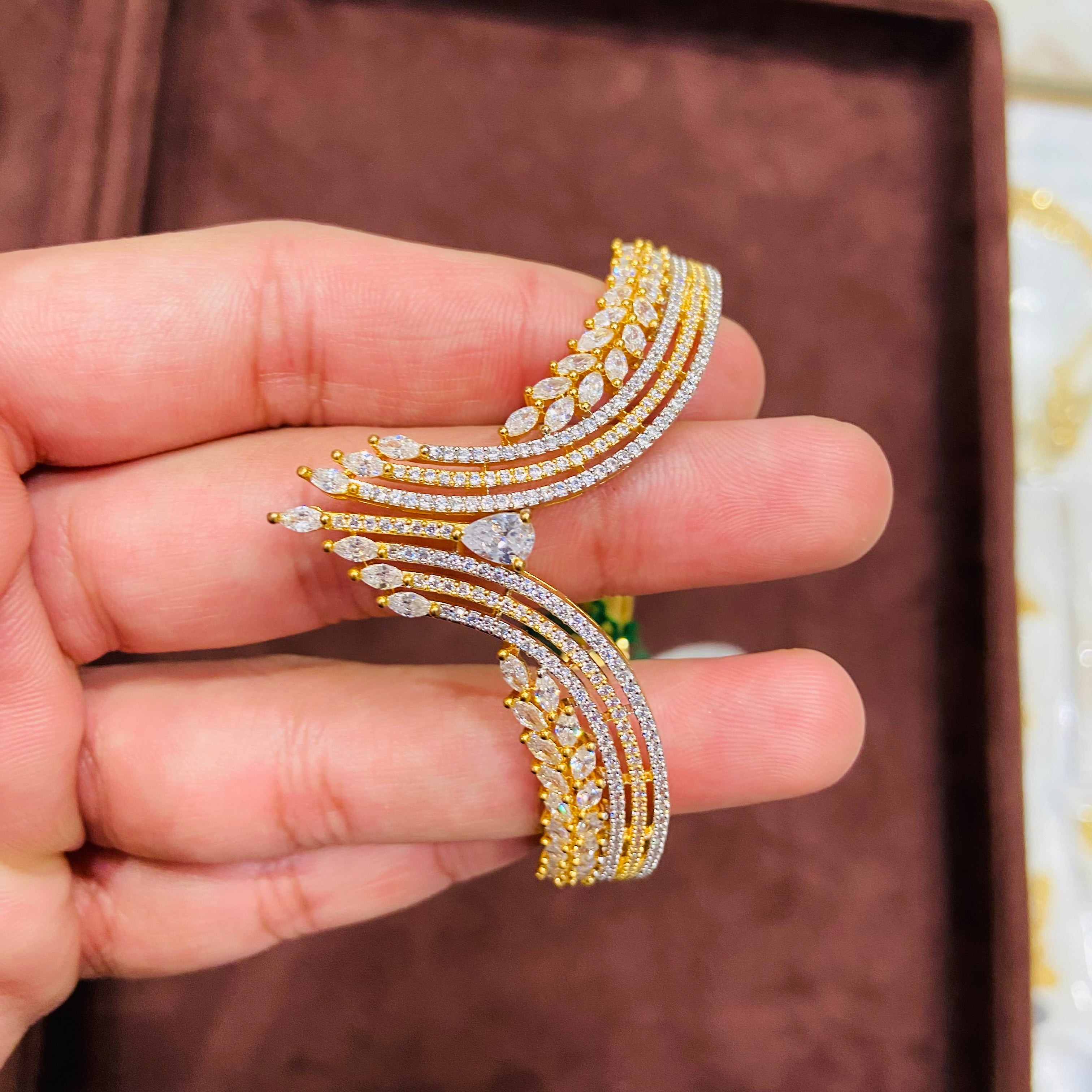 Wing Design CZ Diamond Bracelet for Women - BR05