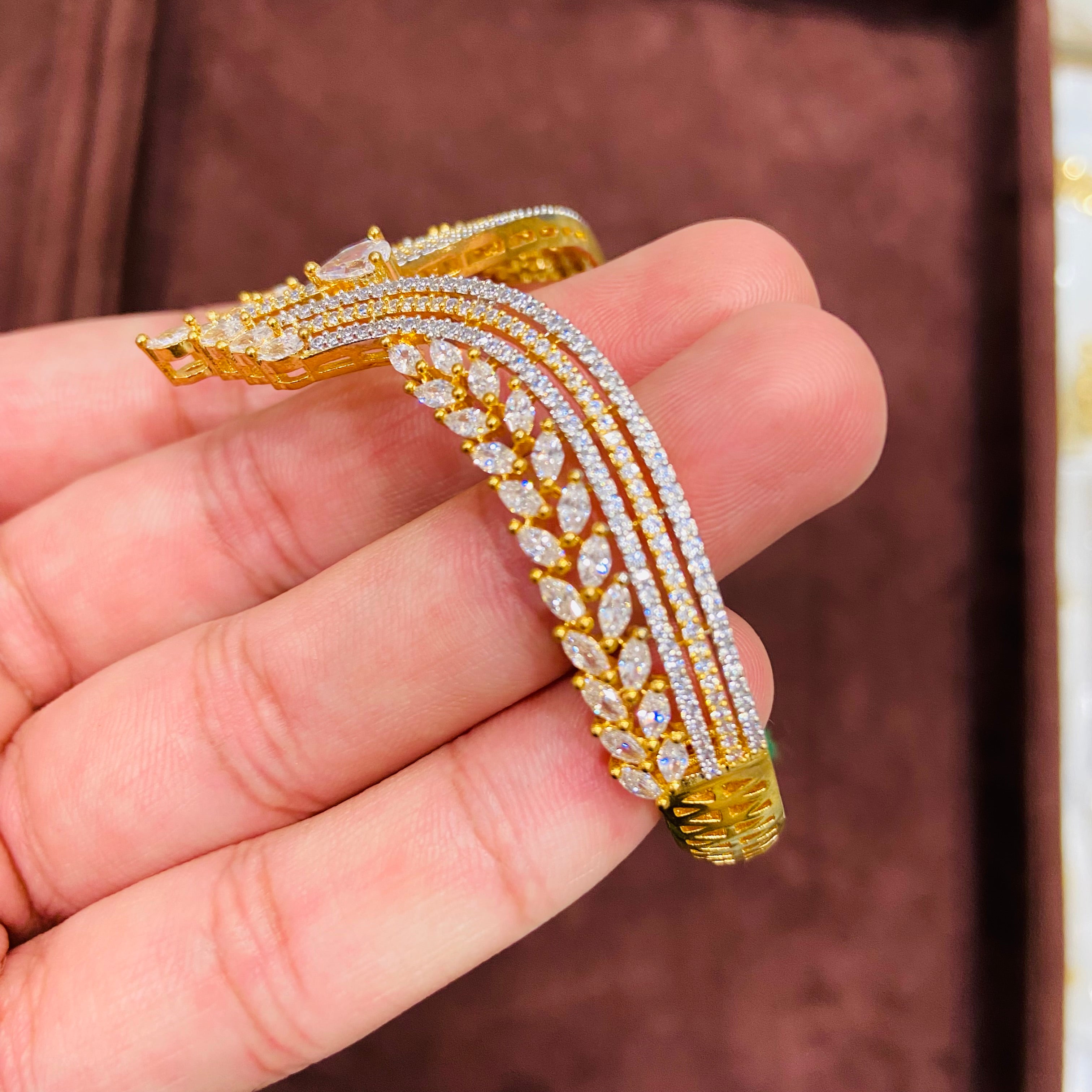 Wing Design CZ Diamond Bracelet for Women - BR05