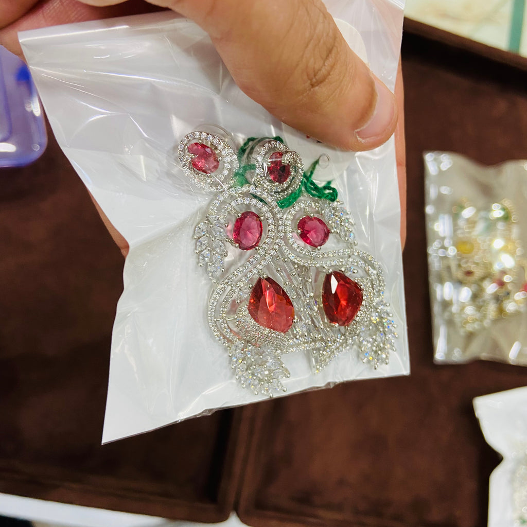 Elegant AD Stone Earrings for Ladies - ADE06