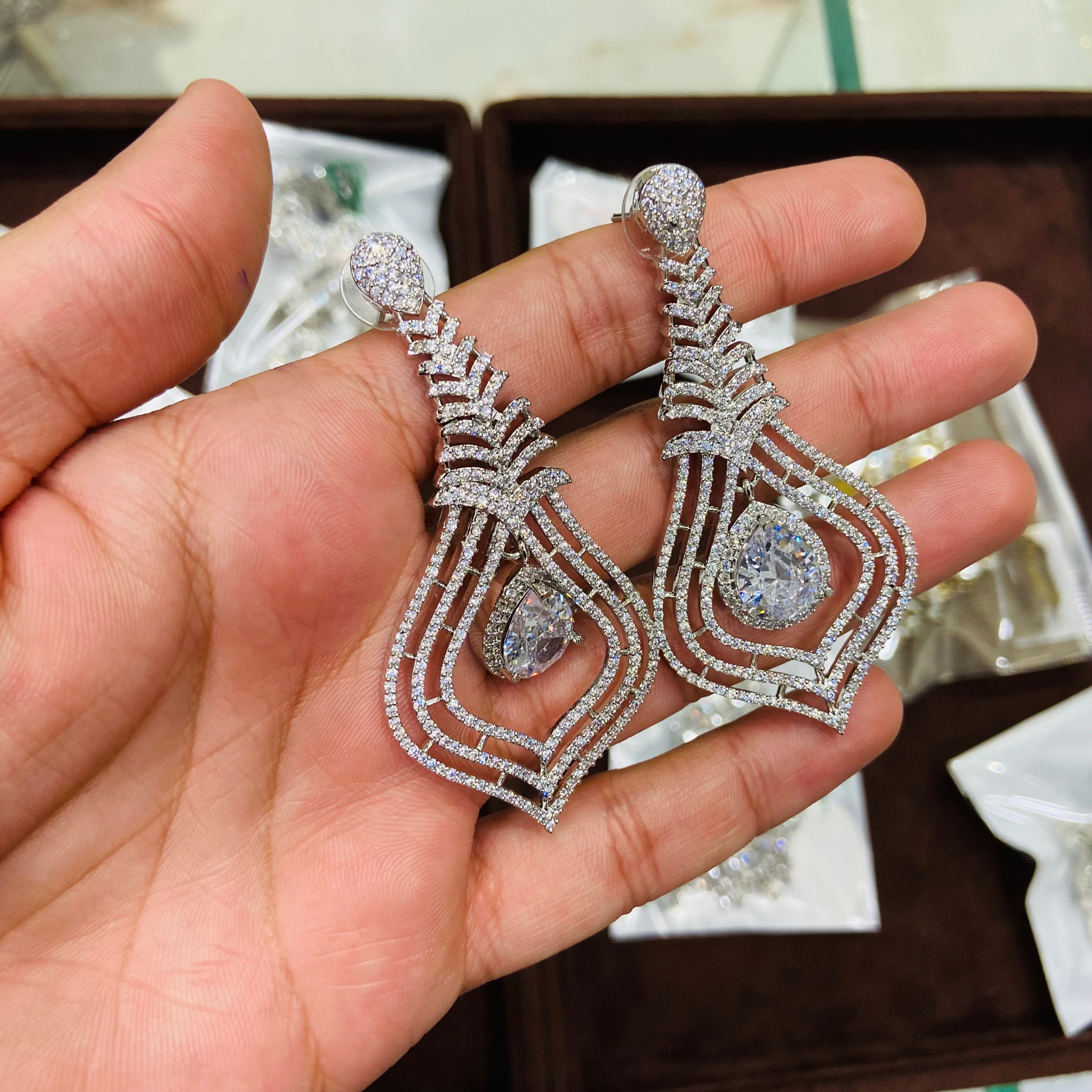 Premium Party Wear AD Earrings - ADE09