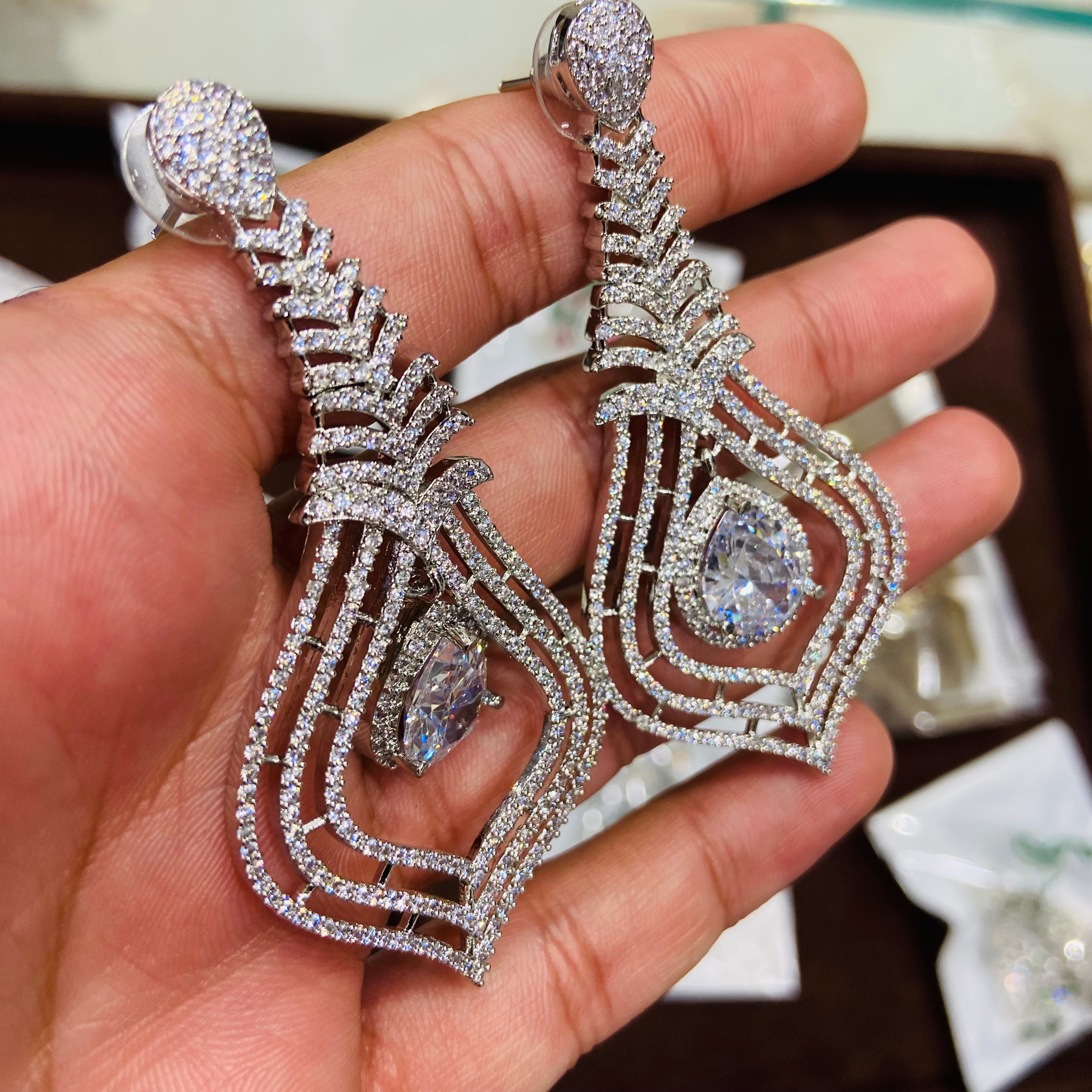 Premium Party Wear AD Earrings - ADE09