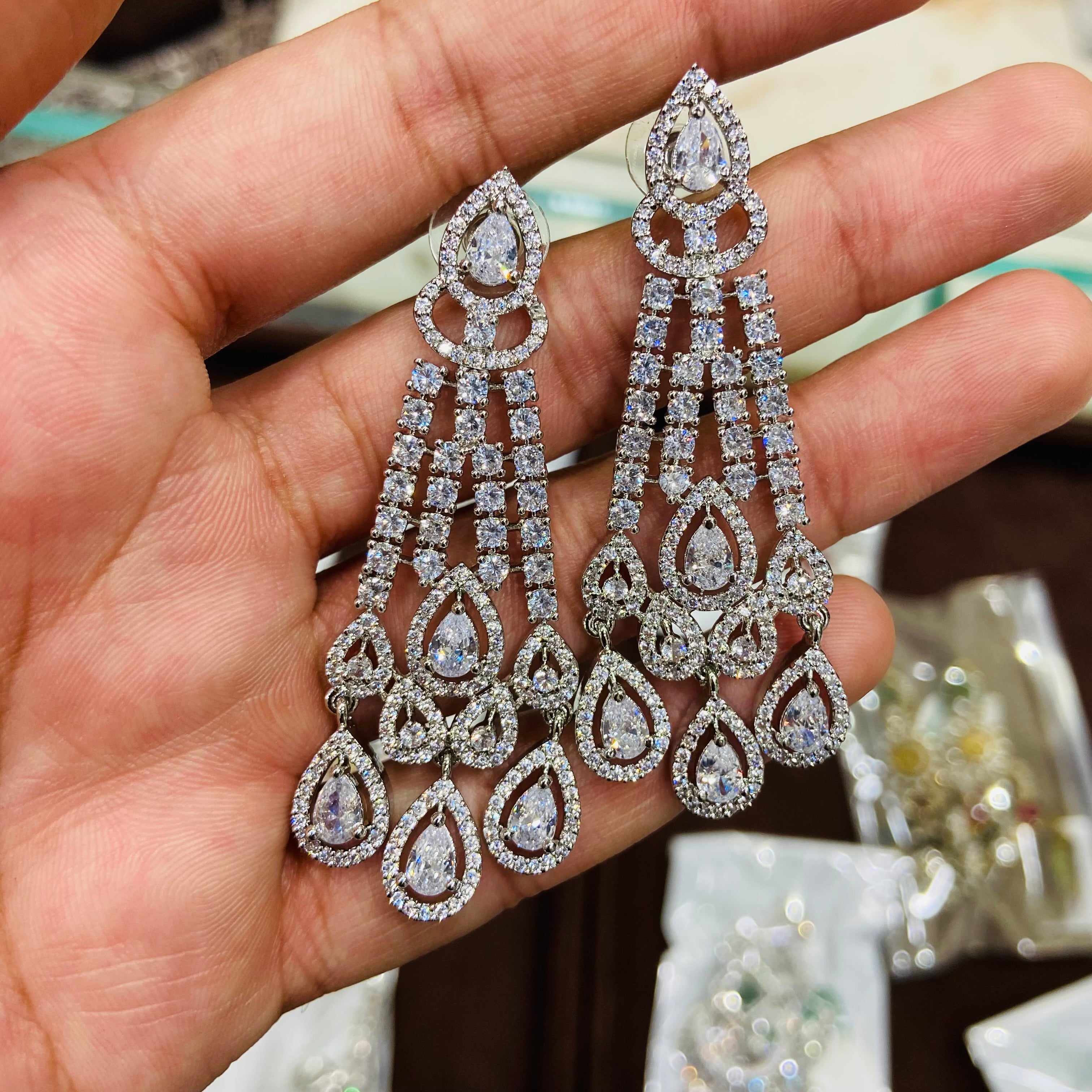 Sparkling CZ Diamond Earrings for Women - ADE08