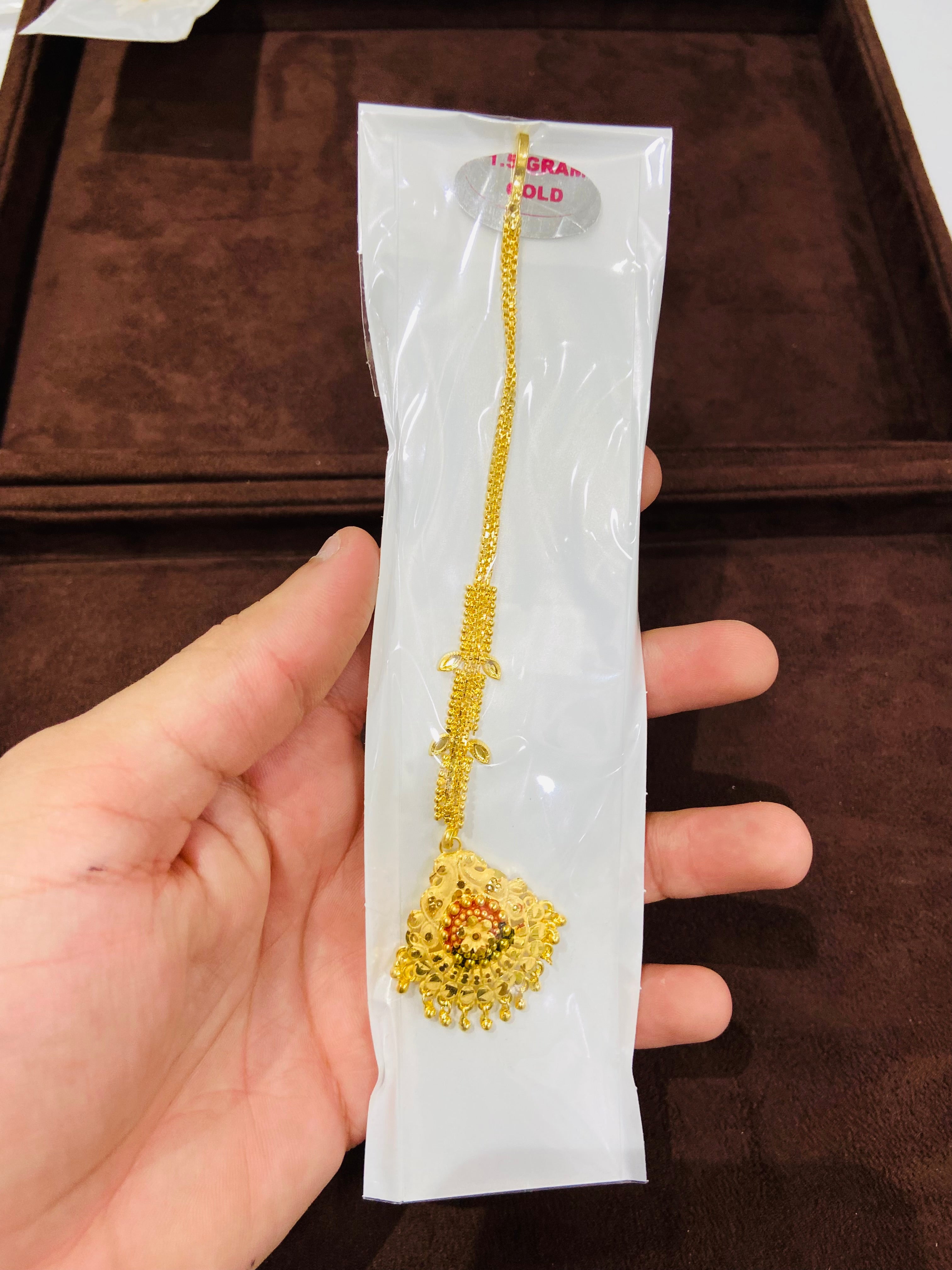 
Wedding Mangtika in 1 Gram Gold Polish